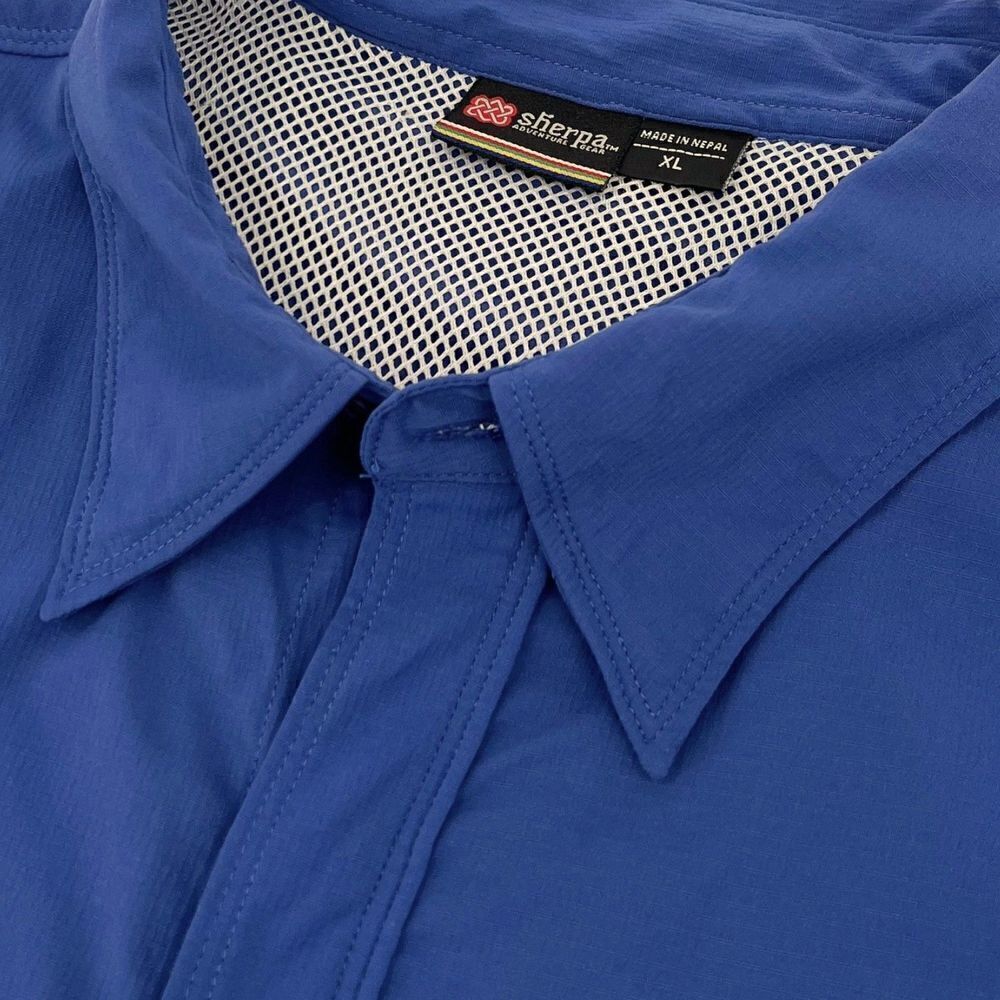Sherpa Adventure Gear Men's Mini-Ripstop Vented Technical Shirt Blue XL